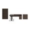 Bestar BESTAR Upstand 135W 72W L-Shaped Standing Desk with Bookcase and File Cabinet in antigua 175853-000052 - alternate 4